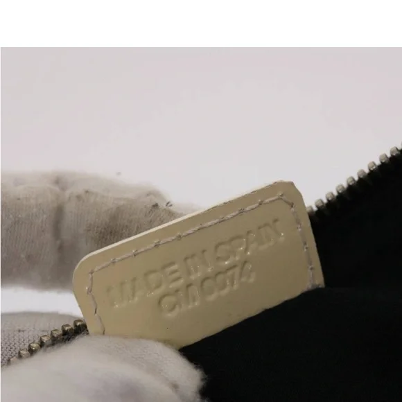 CHRISTIAN DIOR TROTTER Canvas Saddle Pouch Black/ White PREOWNED - Picture 12 of 16